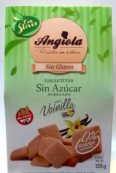 Galletitas Dulces Dieteticas Sabor Vainilla 120Gr Angiola