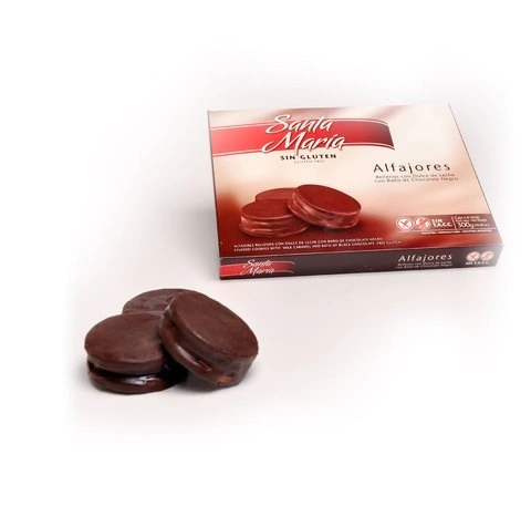 Alfajores sabor Chocolate - 300gr 6 unid - Santa Maria