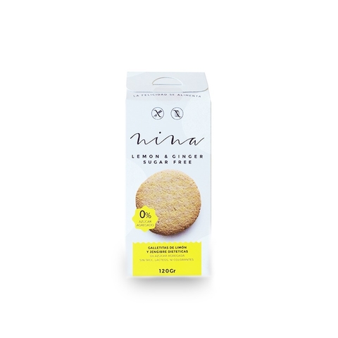 Galletitas de limon y jenjibre 0% Azucar agregado - 120gr - Nina