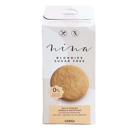 Galletitas de vainilla dietetica 0% Azucar agregado - 120gr - Nina