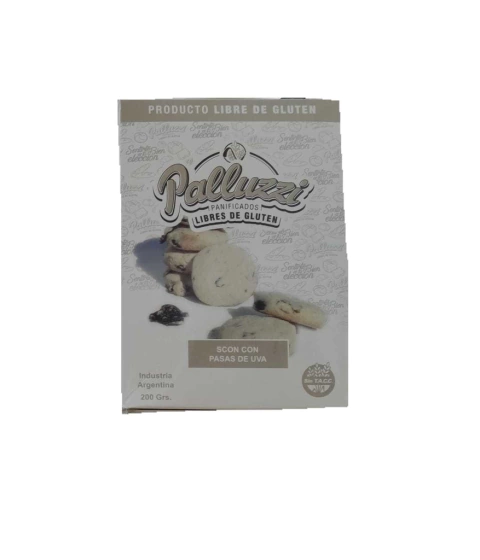 Scon Con Pasas De Uva - 200 Gr - Palluzzi
