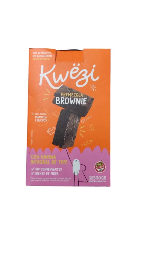 Premezcla Brownie c/ Harina de Teff - 500gr - Kwezi