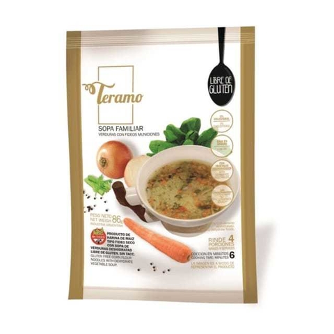 Sopa De Verdura Con Fideos Municiones - 86 Gr - Teramo