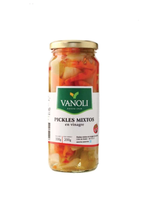 Pickles Mixtos En Vinagre - 200 Gr - Vanoli