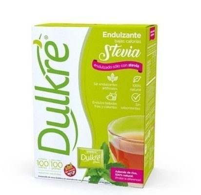 Endulzante Stevia - 100 Sobres - Dulkre