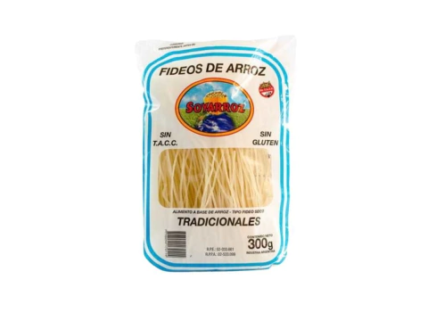 Fideos De Arroz Tradicionales - 300 Gr - SoyArroz