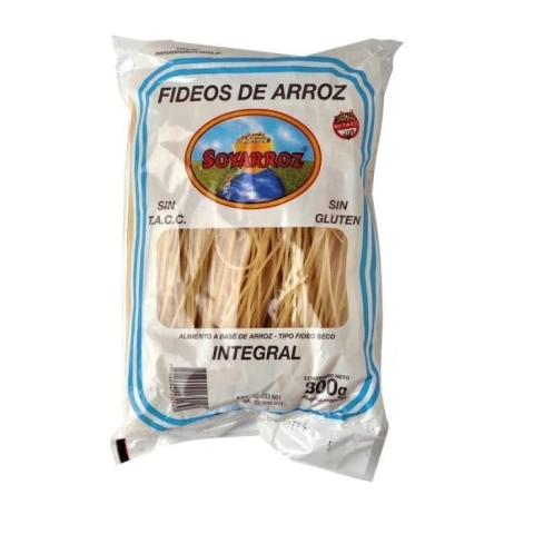 Fideos De Arroz Integrales - 300 Gr - SoyArroz
