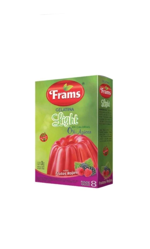 Gelatina Light Sabor Frutos Rojos - 26 Gr - Frams