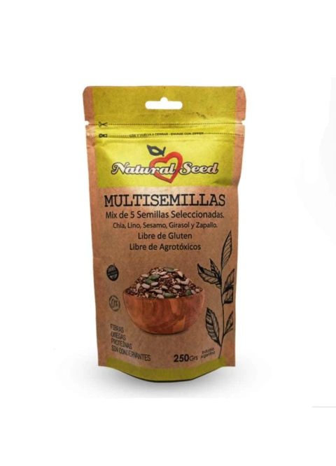Mix De Semillas Chia Lino Sesamo Girasol Y Zapallo - 250 Gr - MULTISEMILLAS Natural Seed