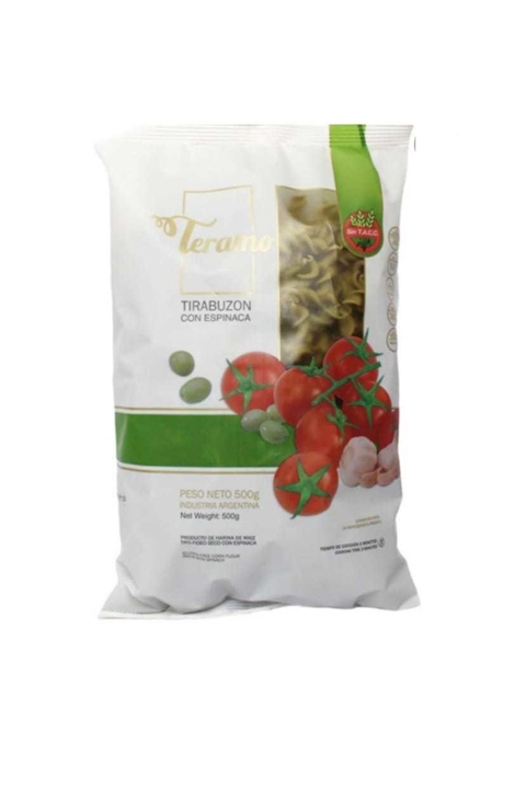 Fideos Tirabuzon Con Espinaca - 500 Gr - Teramo