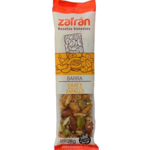 Barra De Caju Y Semillas De Zapallo - 28 Gr - Zafran
