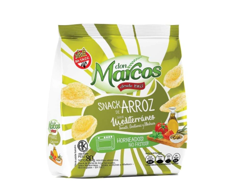 Sanck De Arroz Sabor Mediterraneo - 80 Gr - Don Marcos