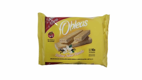 Obleas Rellenas Sabor Vainilla - 90 Gr - Santa Maria