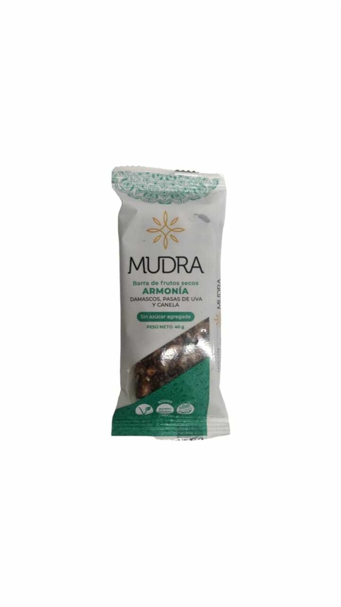 Barra De Damascos Pasas De Uva Y Canela - 40 Gr - Mudra