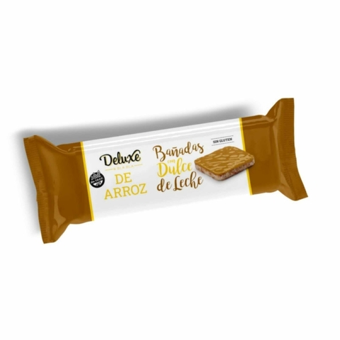 Galletitas De Arroz Banadas Con Dulce De Leche 115Gr Deluxe
