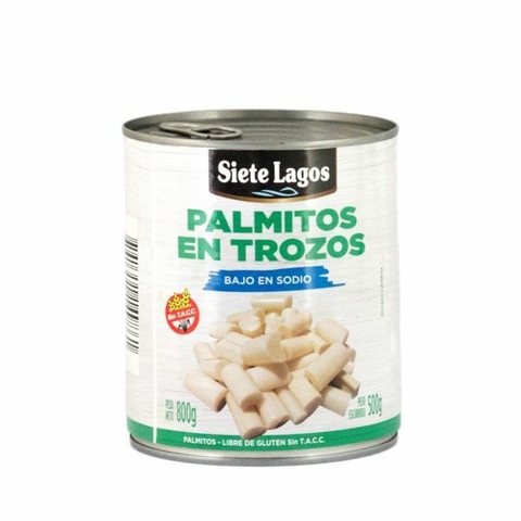 Palmitos En Trozos - 500 Gr Peso Escurrido - Siete Lagos