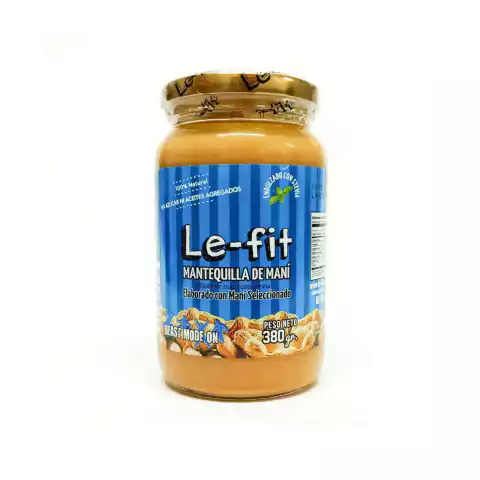 Mantequilla De Mani Con Stevia - 380 Gr - LeFit