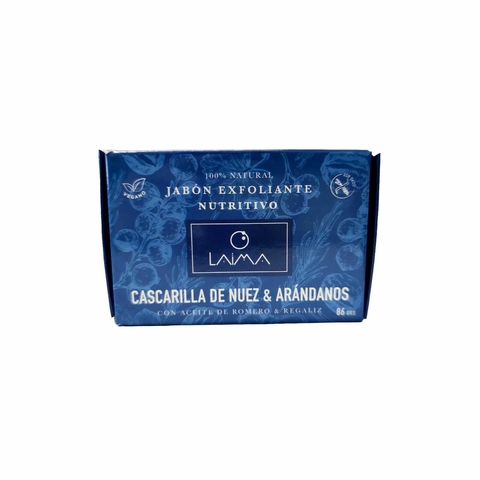 Jabon Exfoliante Con Cascarila De Nuez Y Arandanos - 86 Gr - Laima