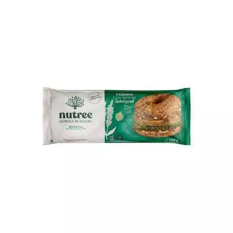 Medallones quinoa - 4 unid - Brocoli con semillas de Lino - Nutree (congelado)