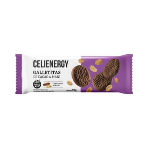 Galletitas de Cacao y Maní - 130 Gr - Celienergy