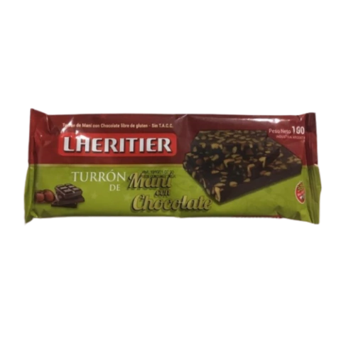 Turron De Mani Con Chocolate Lheritier 100 GR