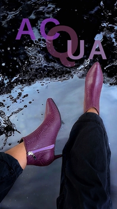 Bota Ibiza Uva textura tacón puntilla - comprar online