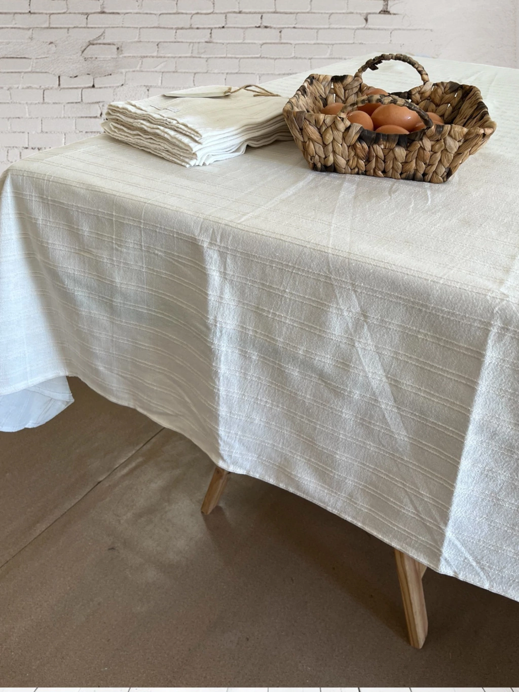 MANTEL TRAMADO color crudo