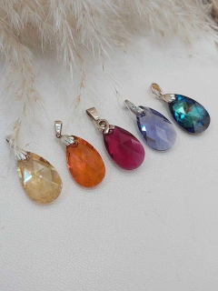 Dije Cristal Gota Pear 22mm - comprar online