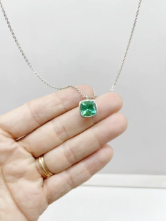 Conjunto Plata 925 Square cristal