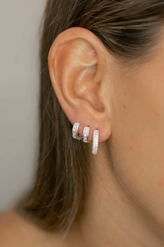 Aro clip Italiano cubic blanco - comprar online