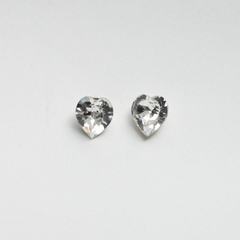 Aros Cristal chispa Corazón 6 mm