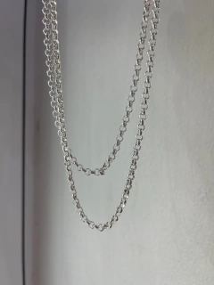 Cadena mini Rolo acero blanco - comprar online