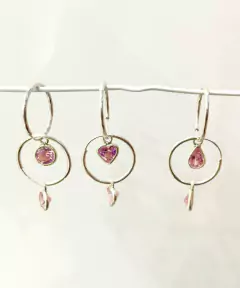 Aro argolla con dije CRISTAL - tienda online