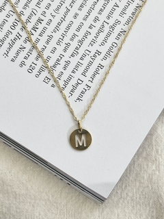 Cadena con Inicial redonda Oro 18k - comprar online