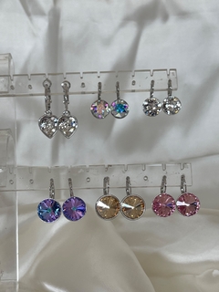 Aros Terra cristal 14mm - Diez y Diez Joyas