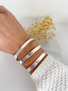 Pulsera esclava Plata 925 GRABADA (7mm) - Diez y Diez Joyas