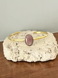 Pulsera Aurelia con piedra Violeta oval