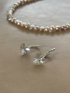 Aros Cristal Argolla con Corazon - comprar online