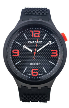 Reloj Ona Saez 4902 Negro y Rojo