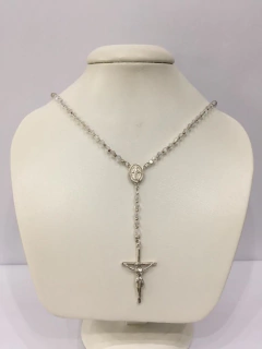Rosario Plata 925 Cristal (50cm)