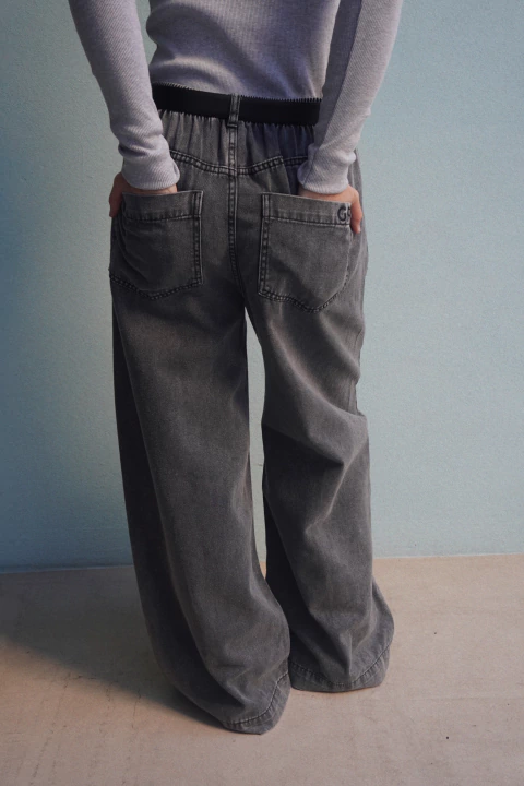 PALAZO DENIM GRIS - comprar online