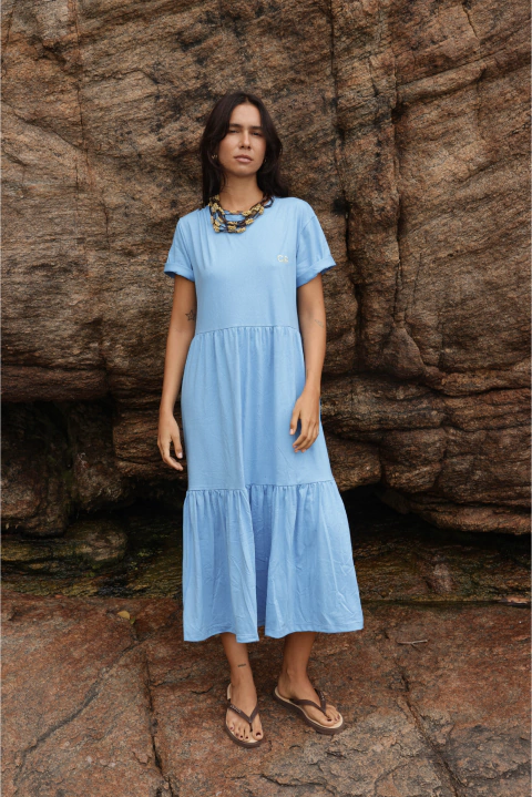 PREVENTA VESTIDO JERSEY AZULINO - comprar online