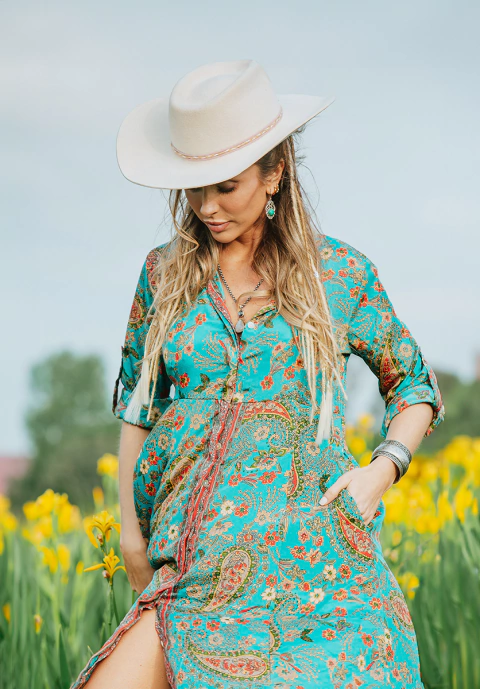 VESTIDO LARGO SHAKTI AZUL