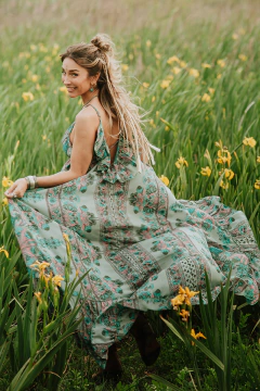 VESTIDO LARGO KALI TURQUESA