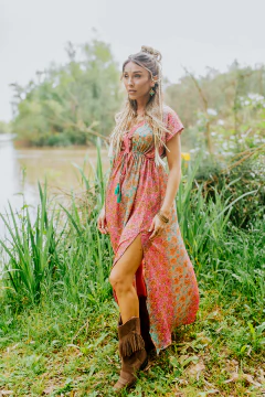 VESTIDO LARGO LAKSHMI MA ROSA - Milega