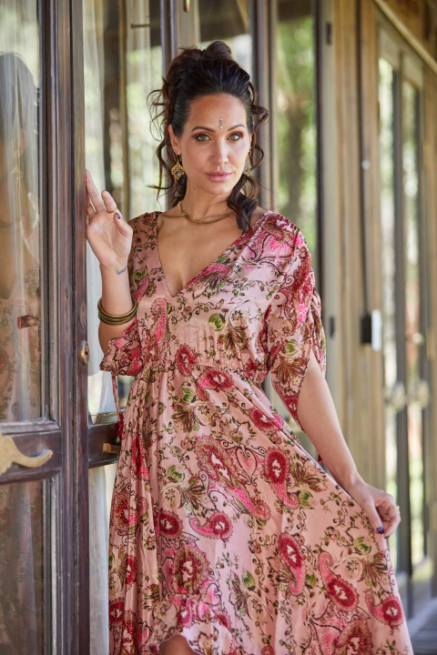 VESTIDO LARGO DURGA ROSA