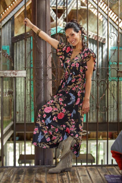 VESTIDO LARGO PARVATI NEGRO - comprar online