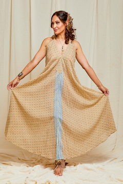 VESTIDO LARGO DIANA BEIGE - Milega