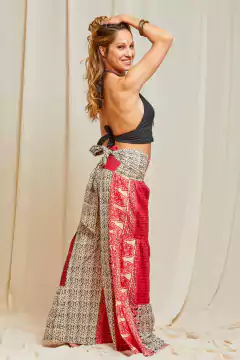 PANTALON PALAZO ZARA ROJO - comprar online