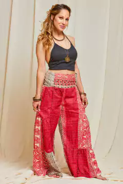 PANTALON PALAZO ZARA ROJO en internet